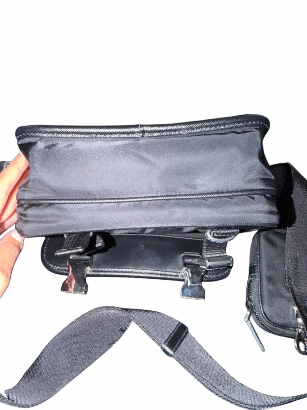 Prada Black Nylon Messenger Bag with Adjustable Strap